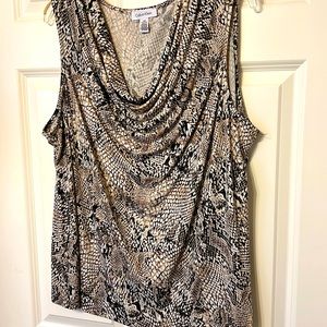 Soft snake print dressy tank